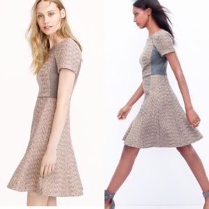 J. Crew Tweed Metallic Wool Blend Dress Size 14